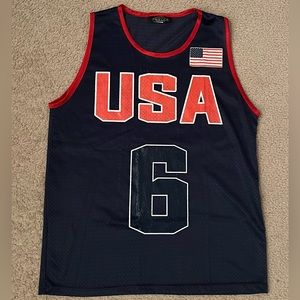 Used USA Basketball Mesh Tank Top Jersey #6 LeBron James